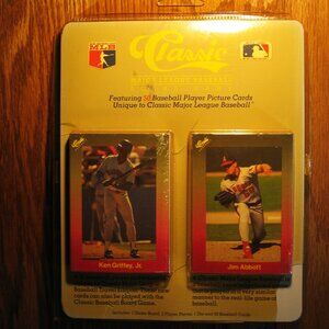 Classic 1989 Major League Baseball Board Game Featuring 50 Player picture cards.